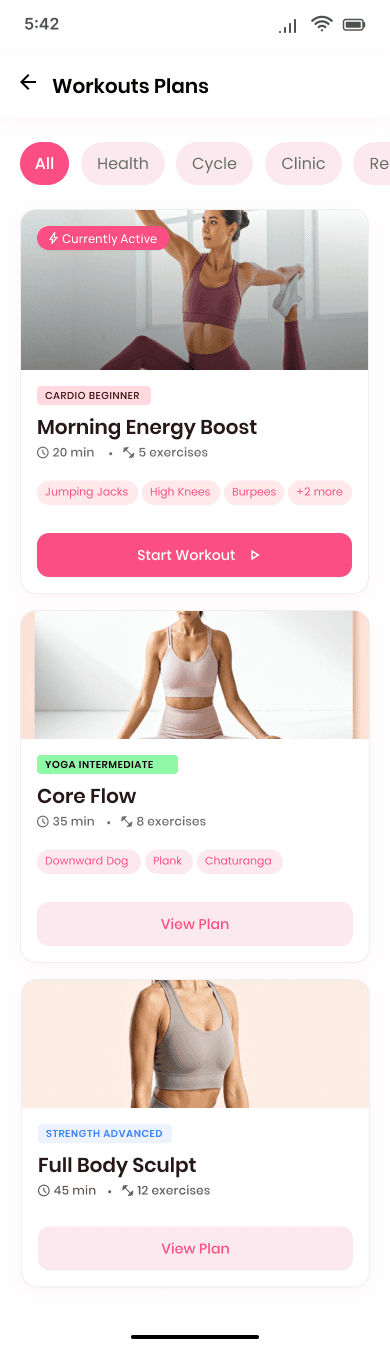 Phase-Adaptive Workout Plans